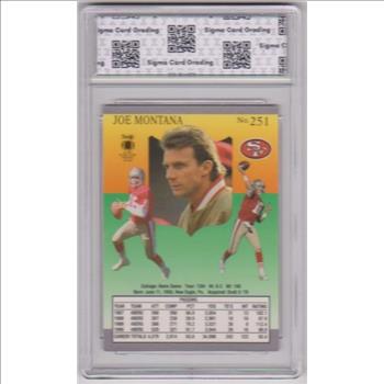 Graded Sigma Mint 8.5 - Joe Montana 1991 Fleer Ultra #251 Card