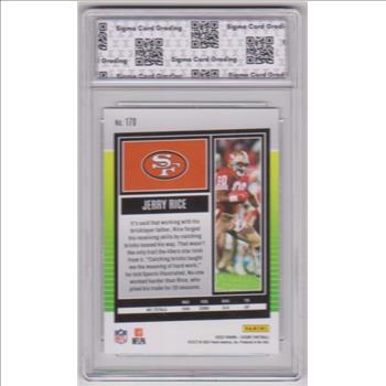 Graded Sigma Gem Mint 10 - Jerry Rice 2022 Score #170 Card