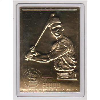 22 kt Gold - Curt Flood 2001 Danbury Mint Gold Card