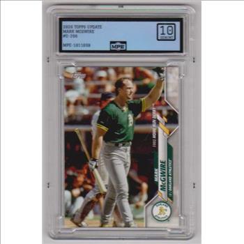 Graded MPE Gem Mint 10 - Mark McGwire 2020 Topps Update #U-296 Card