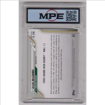 Graded MPE Gem Mint 10 - Mark McGwire 2020 Topps Update #U-296 Card