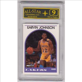 Graded 9 - Magic Johnson 1989-90 Hoops #270 Card