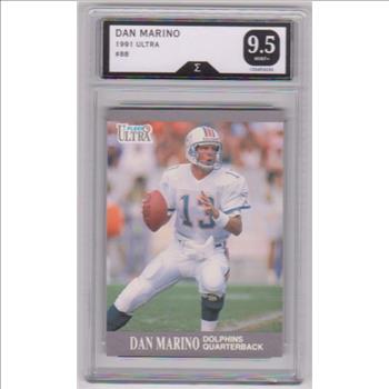 Graded Sigma Mint+ 9.5 - Dan Marino 1991 Fleer Ultra #88 Card