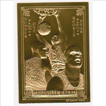 23 kt Gold - Shaquille O'Neal 1994 Classic Gold Card (1/24,900)