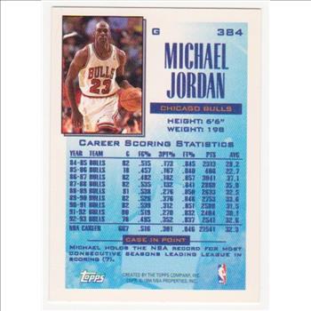 1993-94 Topps Gold Michael Jordan #384 Insert Card