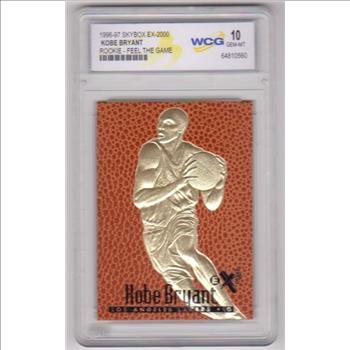 Rookie Graded Gem Mint 10 - Kobe Bryant 1996-97 Skybox EX-2000 Feel The Game 23 Kt Gold Card