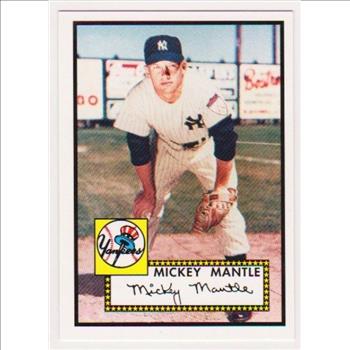 Mickey Mantle 1952 Topps #311 Rookie Commemorative Card - 2006 Topps #25 Rookie Of The Week Card