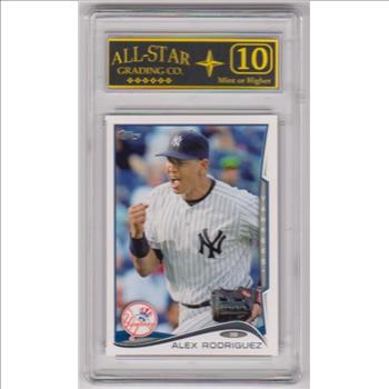 Graded 10 - Alex Rodriguez 2014 Topps #168 Card