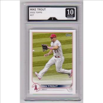 Graded Sigma Gem Mint 10 - Mike Trout 2022 Topps #27 Card