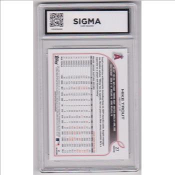 Graded Sigma Gem Mint 10 - Mike Trout 2022 Topps #27 Card