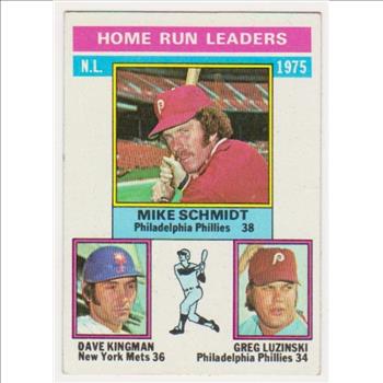 1976 Topps Mike Schmidt/Dave Kingman/Greg Luzinski #193 Card