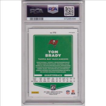 Graded PSA Mint 9 - Tom Brady 2021 Donruss Optic Holo #172 Parallel Card