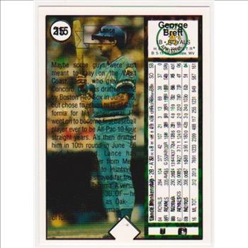  Error - George Brett 1989 Upper Deck w/ Brett/Blankenship Double Print Back - Rare Misprint