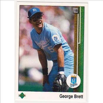  Error - George Brett 1989 Upper Deck w/ Brett/Blankenship Double Print Back - Rare Misprint