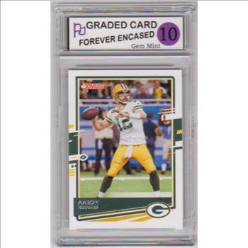 Labeled Gem Mint 10 - Aaron Rodgers 2020 Donruss #103 Card