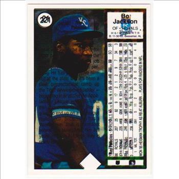 Error - 1989 Upper Deck Bo Jackson Double Back Error