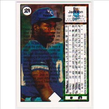 Error - 1989 Upper Deck Bo Jackson Double Back Error