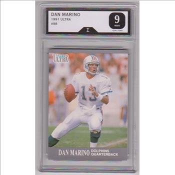 Graded Sigma Mint 9 - Dan Marino 1991 Fleer Ultra #88 Card