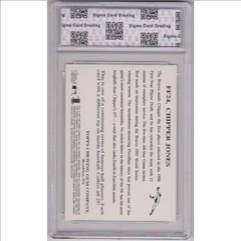 Graded Sigma Mint+ 9.5 - Chipper Jones 2007 Topps Flashback Fridays #FF24 Card