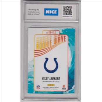 Rookie Graded Nice Mint 9 - Riley Leonard 2025 Panini Absolute Rookie Wave #RW-RLD Insert Card