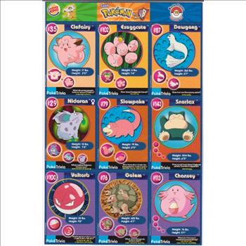 1999 Pokemon Master Trainer Collector Set Uncut 9 Card Sheet #16