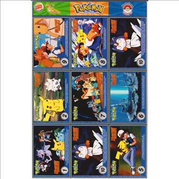 1999 Pokemon Master Trainer Collector Set Uncut 9 Card Uncut #17 Sheet