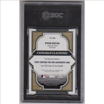 Graded SGC Mint+ 9.5 - Byron Buxton 2023 Topps Tier One #T1A-BB Certified Autographed Insert Card (#159/199 Produced!)