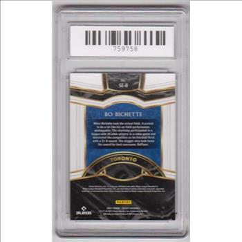  Graded Mint 9 - Bo Bichette 2021 Panini Select Sensations #SE-8 Insert Card