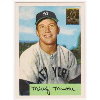 Mickey Mantle 1954 Bowman #65 Commemorative Card - 1996 Topps #4 of 19 Insert Card