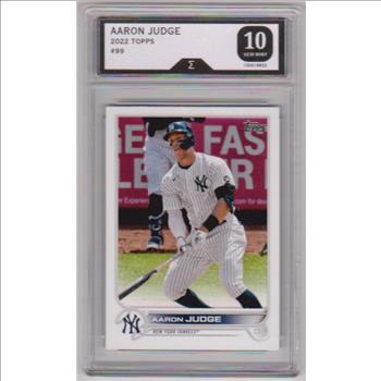 Graded Sigma Gem Mint 10 - Aaron Judge 2022 Topps #99 Card