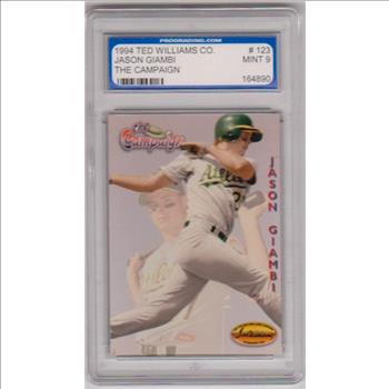 Graded Mint 9 Rookie - Jason Giambi 1994 Ted Williams Co. Minor League #123 Card