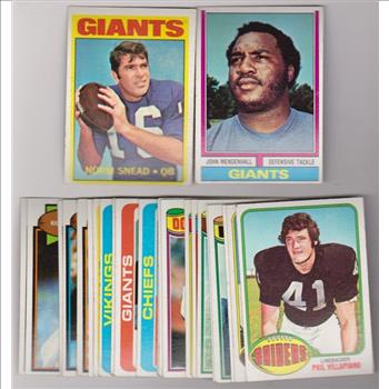 24 Different 1970's Topps Football Cards (1972-1979) W/ Norm Snead + More