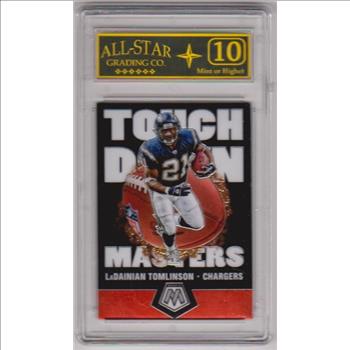 Graded 10 - LaDainian Tomlison 2020 Panini Mosaic Touchdown Masters #TM14 Insert Card