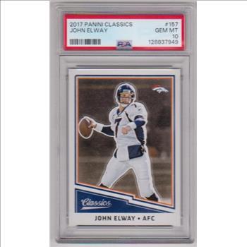 Graded PSA Gem Mint 10 - John Elway 2017 Panini Classics #157 Card