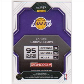 Lebron James 2022-23 Panini Prizm Monopoly Prizm Skills #PS7 Insert Card