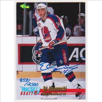 Signed 1995 Classic Draft Ed Jovanovski Certified Autographed Rookie Card #953/2500