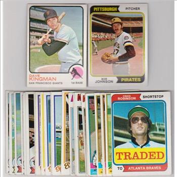 25 Different 1970's Topps Baseball Cards (1973-1979) w/ Dave Kingman + More