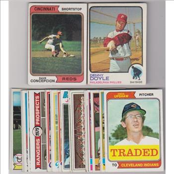 25 Different 1970's Topps Baseball Cards (1973-1979) w/ Dave Concepcion + More