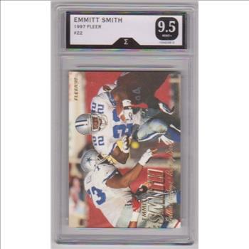 Graded Sigma Mint+ 9.5 - Emmitt Smith 1997 Fleer #22 Card