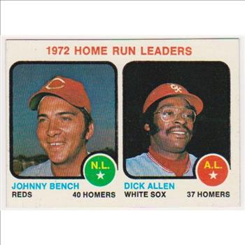 1973 Topps Johnny Bench + Dick Allen #62 Card