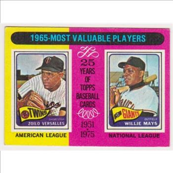 Vintage - 1975 Topps Willie Mays/Zoilo Versalles #203 Card