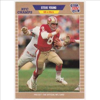 ERROR - Steve Young 1989 Pro Set WRONG BACK Super Bowl XXIV Card