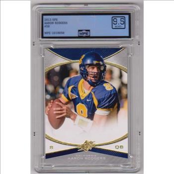 Graded MPE Mint+ 9.5 - Aaron Rodgers 2013 Upper Deck SPx #38 Card