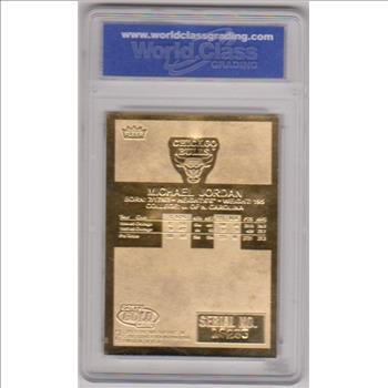 Graded Gem Mint 10 - Michael Jordan 1996-97 Fleer Feel The Game '86 Signature Series 23 Kt Gold Card