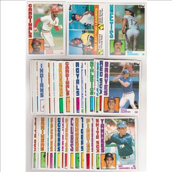 50 Different 1984 Topps Baseball Cards w/ Ozzie Smith + More