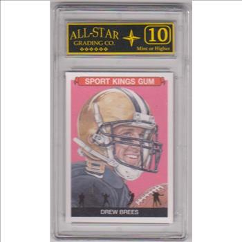 Graded 10 - Drew Brees 2020 Sage Sport Kings Gum #74 Card