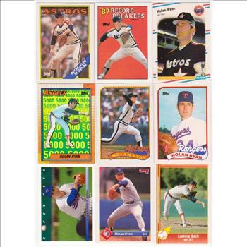 Nolan Ryan Card Collection (1988-1993) - 9 Different