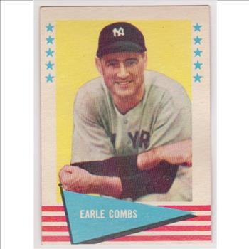 1961 Fleer Earle Combs #17 Card - HOF'er