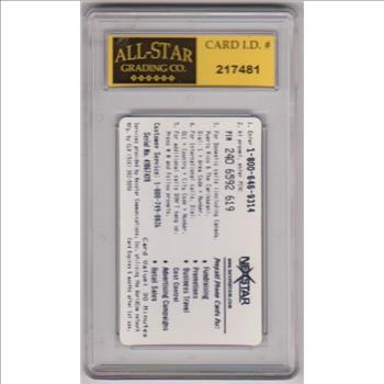  Graded 10 - Babe Ruth 1998 Nexstar 30 Minute Lenticular Phone Card