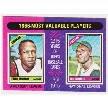 1975 Topps Frank Robinson/Roberto Clemente #204 - HOF'ers
